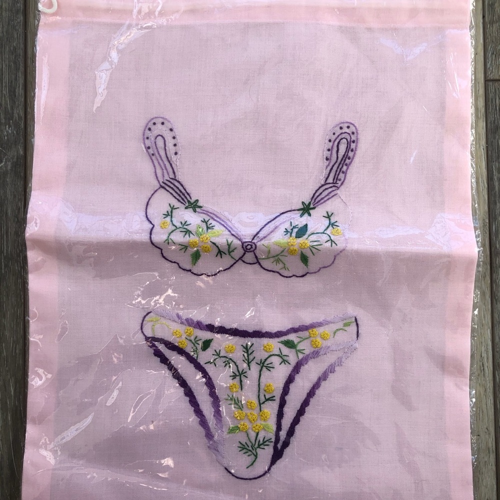 NWT cotton lingerie bag.